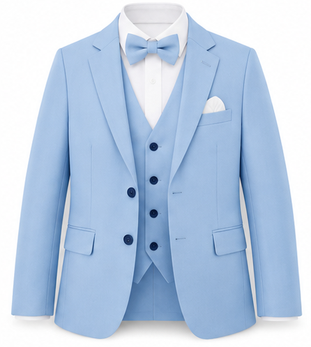 COSTUME ENFANT 3 PIECES BLEU CLAIRE
