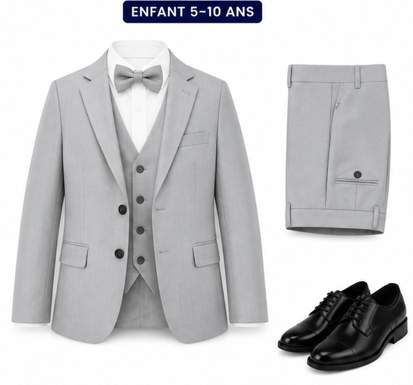 COSTUME ENFANT 3 PIECES GRIS