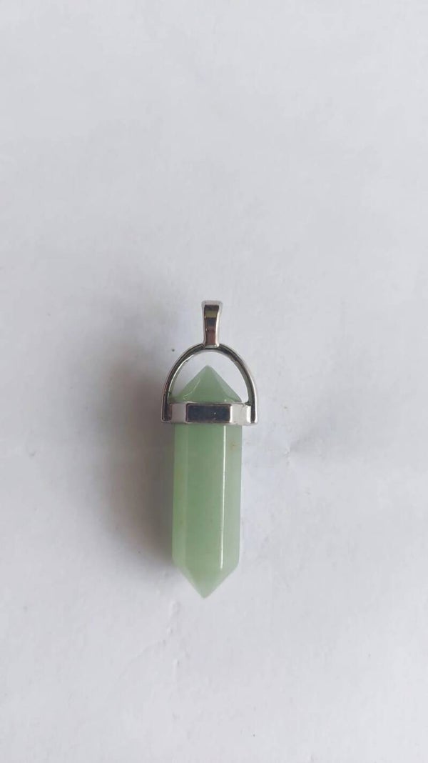 Pendente de ponta dupla- Aventurina Verde