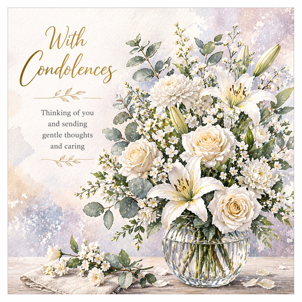 Floral sympathy card
