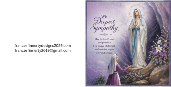 sympathy card with the virgin mary .