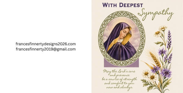 Virgin mary religious themed sympathy card.