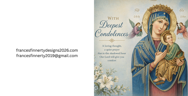 With deepest condolonces virgin mary card