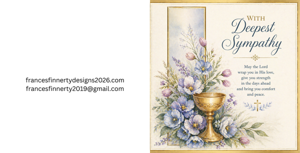 Floral chalice sympathy card