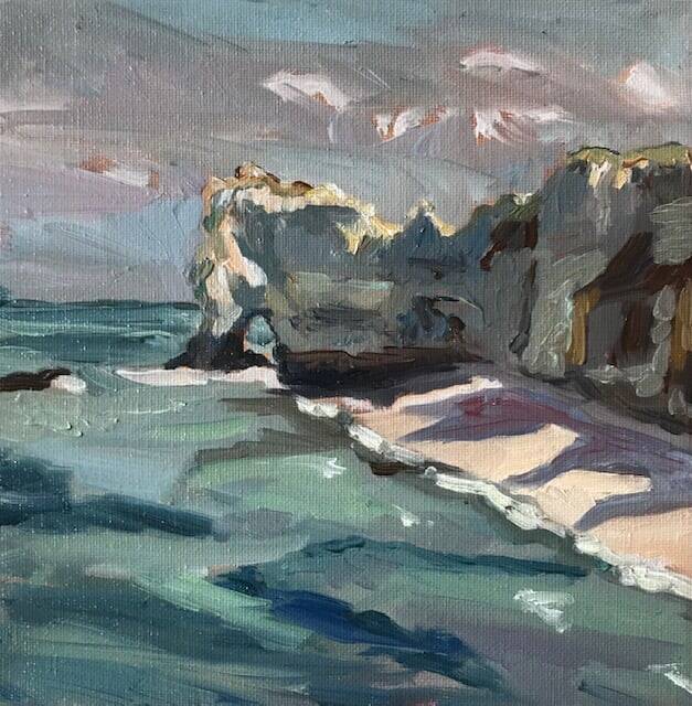 Verkocht |  Normandië | Olieverf op doek | 20 bij 20 cm | © 2021