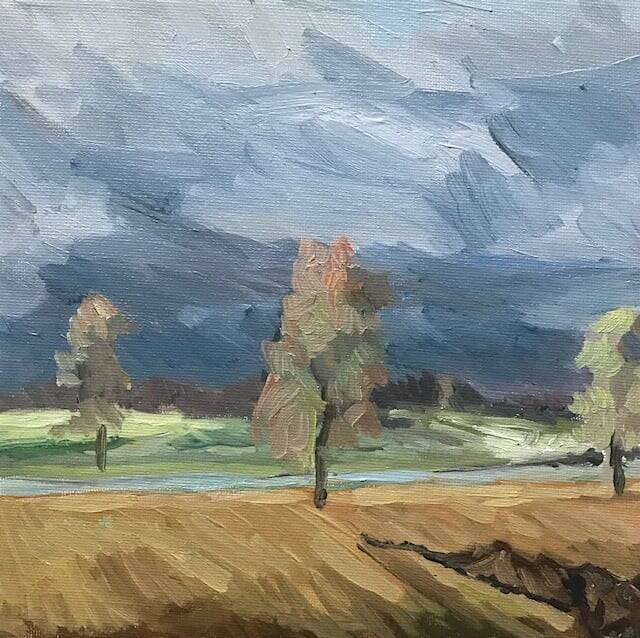 De bui | Olieverf op doek | 20 bij 20 cm | © 2021