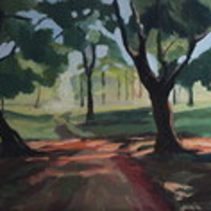 Privécollectie | Wild kijken | Olieverf op doek | 100 bij 40 cm | © 2020