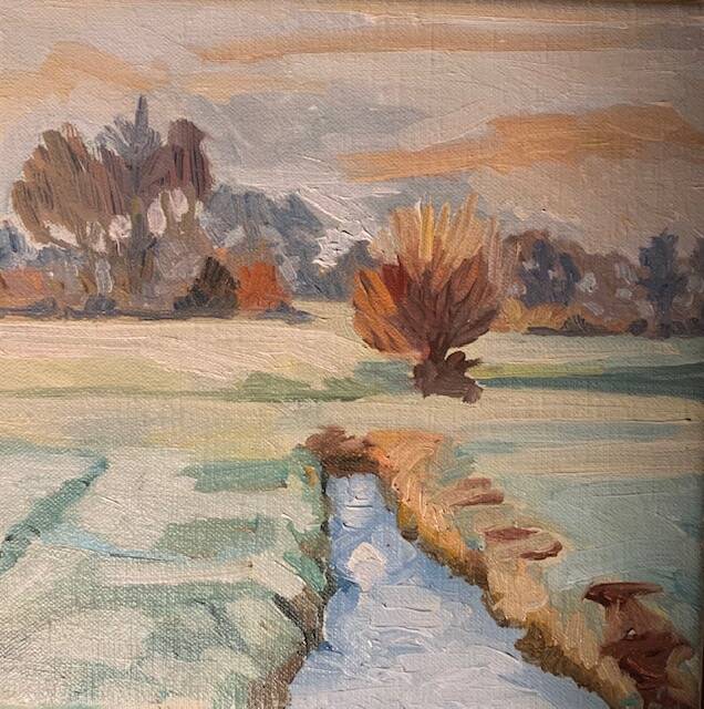 Vorst | Olieverf op doek | 20 bij 20 cm | © 2023