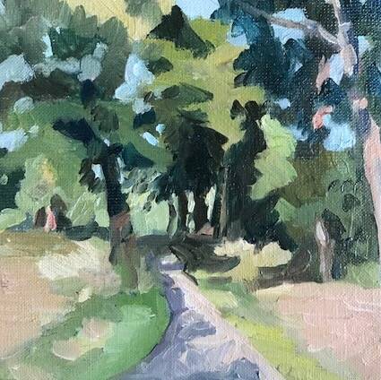 Verkocht bij Galerie van Slagmaat | Olieverf op doek | 20 bij 20 cm | © 2023