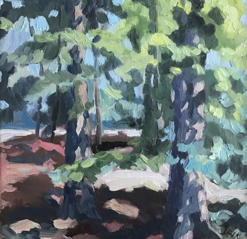 Lente | Olieverf op doek | 20 bij 20 cm | © 2021