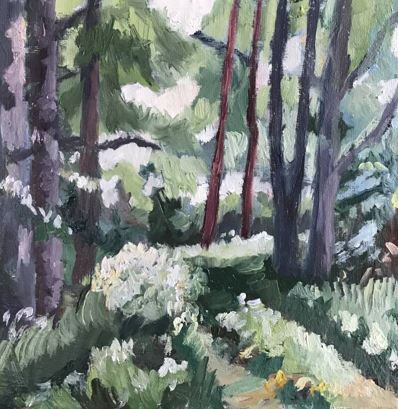 Verkocht Galerie Posthuys / Voorjaar | Olieverf op doek | 20 bij 20 cm | © 2023