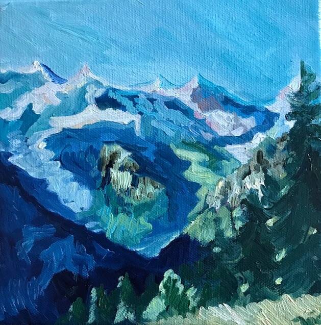 Mei | Olieverf op doek | 20 bij 20 cm | ©2023