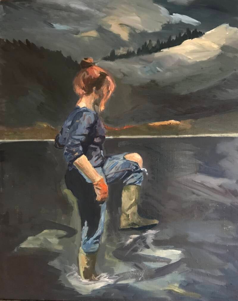 Verkocht | Watersnoodramp 2053 | Olieverf op doek | 100 bij 80 cm | © 2021