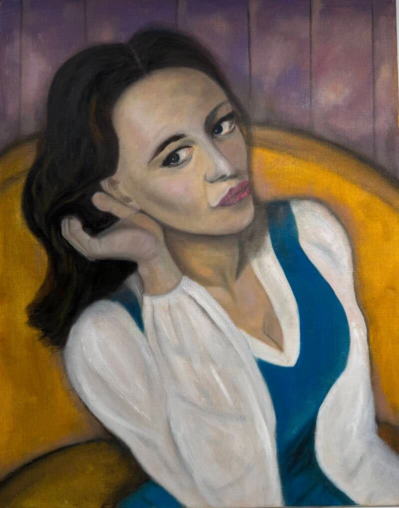 Skeptical Glance; 2026; Oil on Canvas; 50 x 40 cm