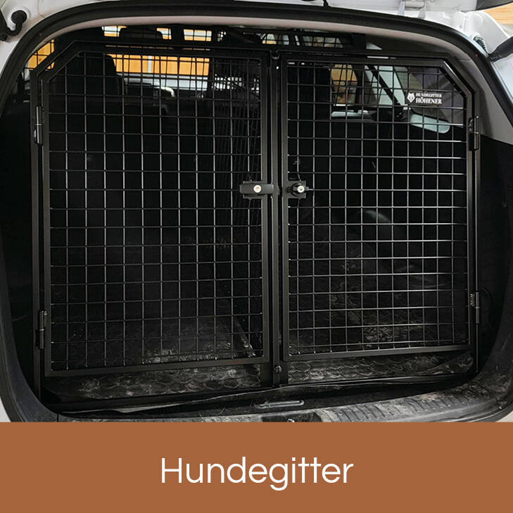 Trenngitter im Kofferraum eines Fahrzeuges