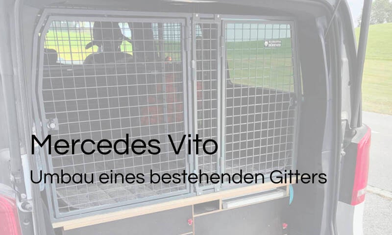 Suzuki mit eingebautem, massgefertigtem Hundegitter bei der Hecktüre