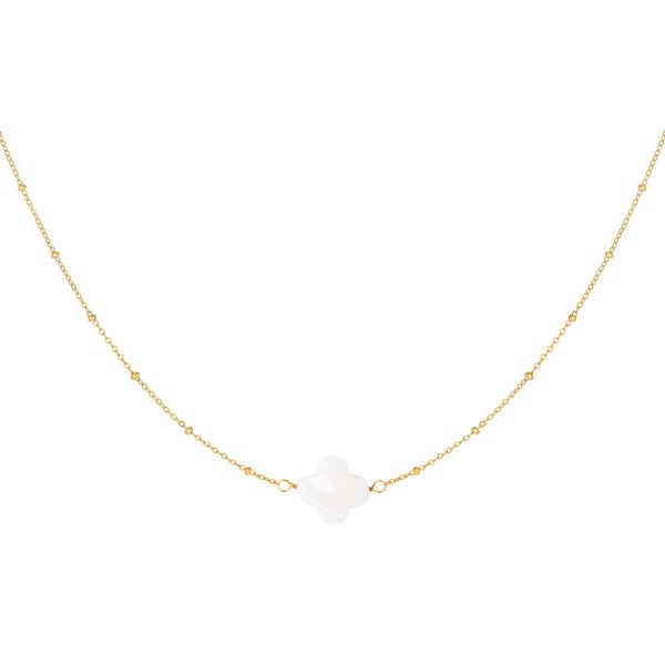 Ketting Klaver Wit