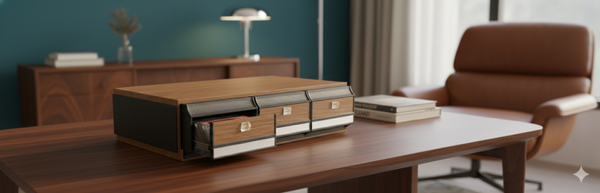 Vintage SMI Business & Motivation Cassette Collection with 3-Drawer Organizer