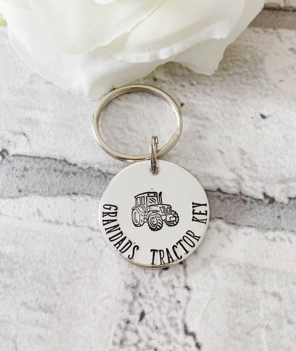 Personalised Tractor Keyring