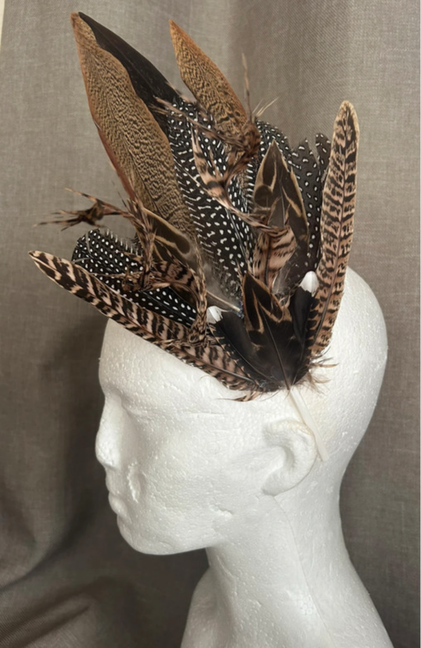 Real Feather Fascinator / Hatpin