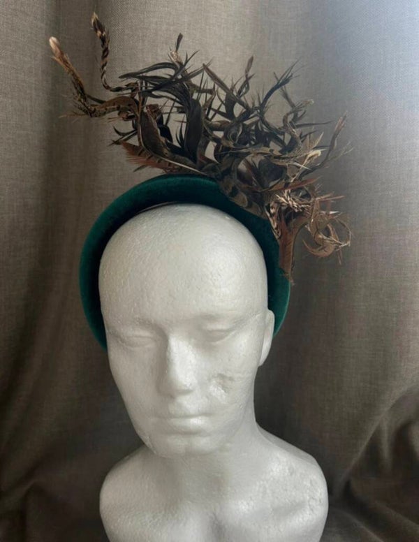 Real Feather Fascinator Headband