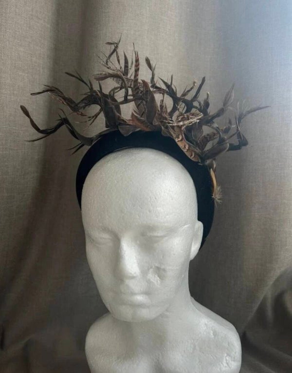 Real Feather Fascinator Headband