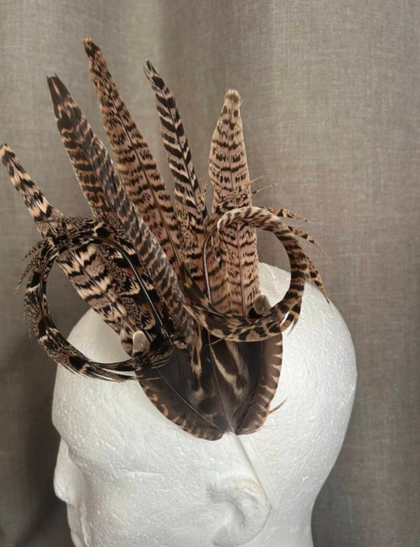 Real Feather Fascinator / Hatpin