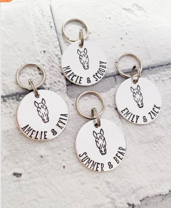 Personalised Horse Bridle / Saddle / Rug Name Tags