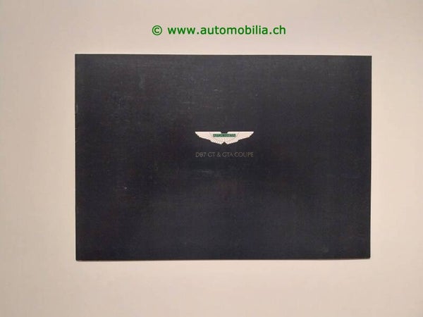 Aston Martin DB7 GT & GTA Coupé Prospekt deutsch
