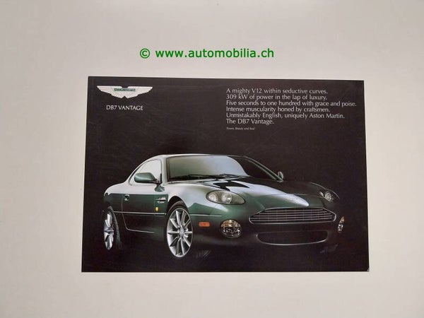 Aston Martin DB7 Vantage Prospekt englisch
