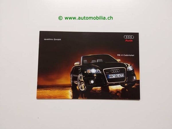 Audi RS4 (B7) Cabriolet 2006/02 Prospekt deutsch