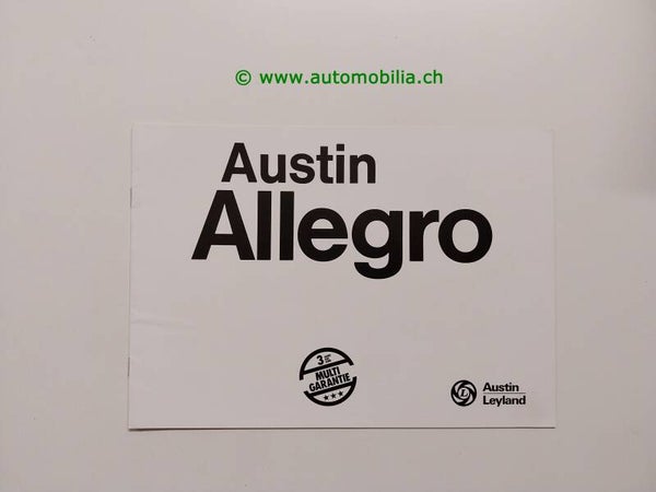 Austin Allegro 1977/08 Prospekt deutsch