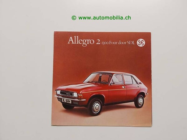 Austin Allegro 1300 Four Door SDL 1976/02 Prospekt deutsch