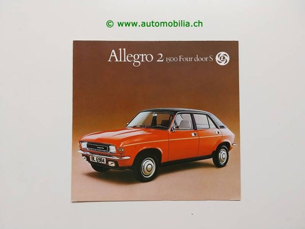 Austin Allegro 1500 Four Door S 1976/02 Prospekt deutsch