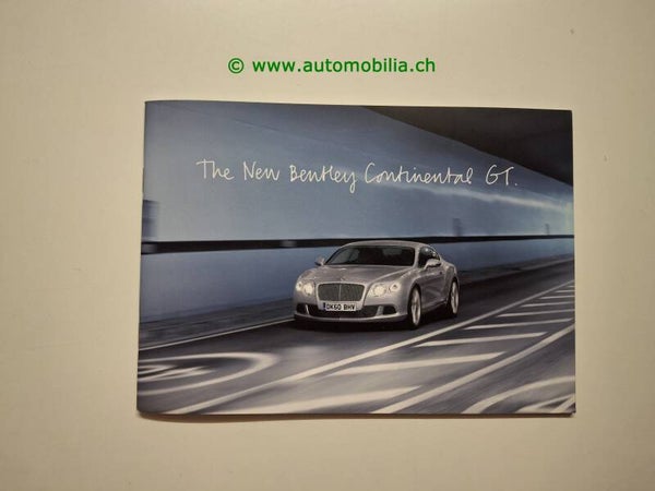 Bentley Continental GT 2010 Prospekt englisch