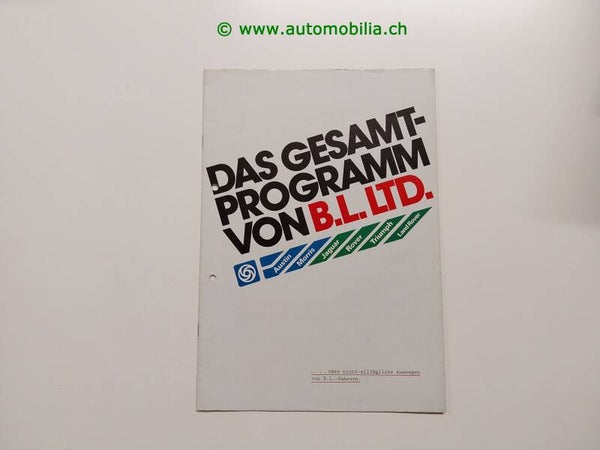 British Leyland Modellprogramm 1981/09 Prospekt deutsch