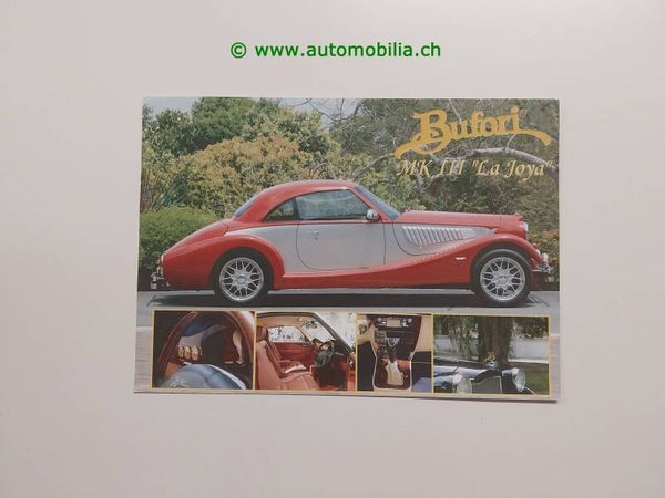 Bufori Mk III "La Joya" Prospekt englisch