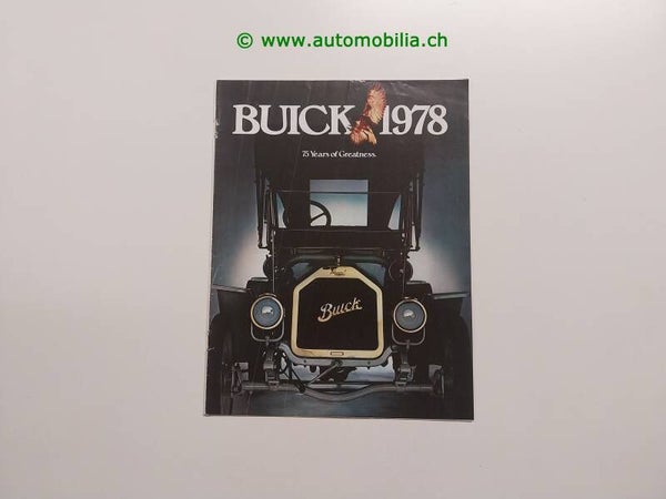 Buick Modellprogramm 1978 Prospekt englisch