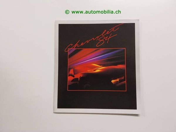 Chevrolet Modellprogramm 1984 Prospekt englisch