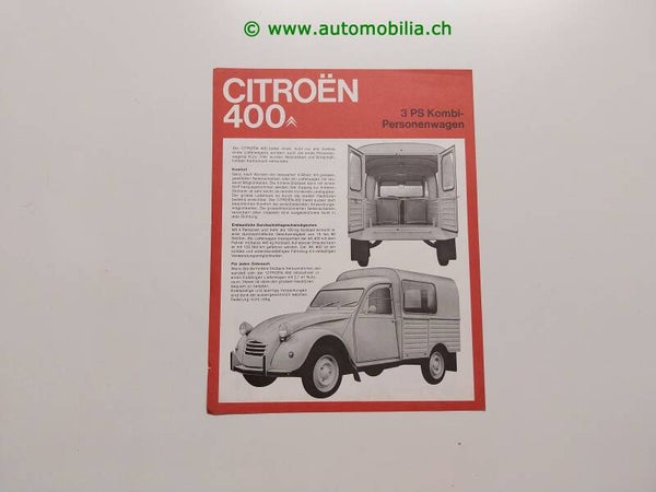 Citroën AK 400 (2CV) Prospekt deutsch