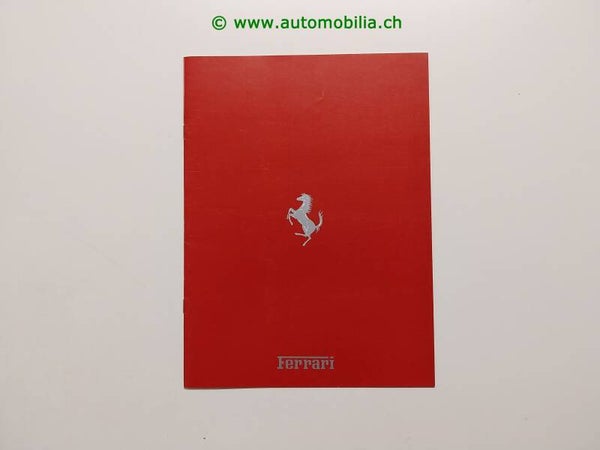Ferrari Modellporgramm mit F40 1990/07 Prospekt französisch