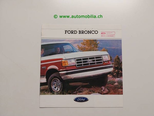 Ford (USA) Bronco 1988 Prospekt englisch
