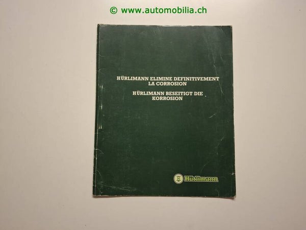Hürlimann Korrossionschutz 1988 Prospekt deutsch