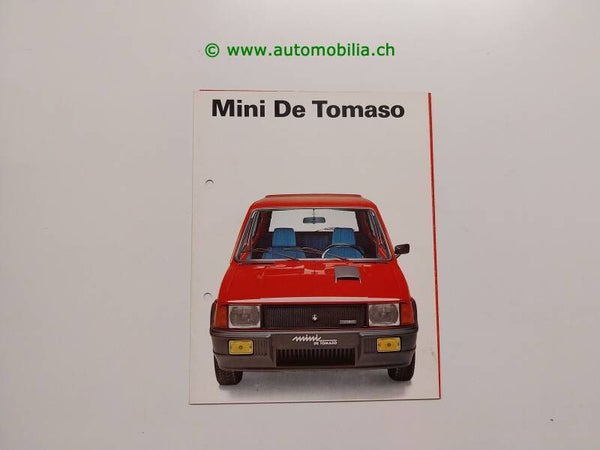 Innocenti Mini De Tomaso 1978/02 Prospekt deutsch