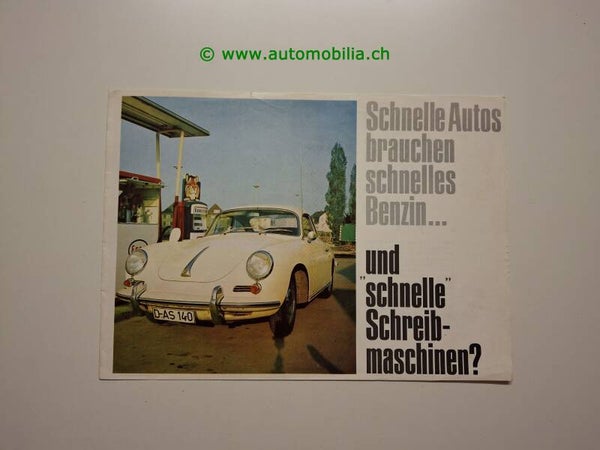 Kores Kohlenpapier – Originalprospekt mit Porsche 356 auf der Titelseite