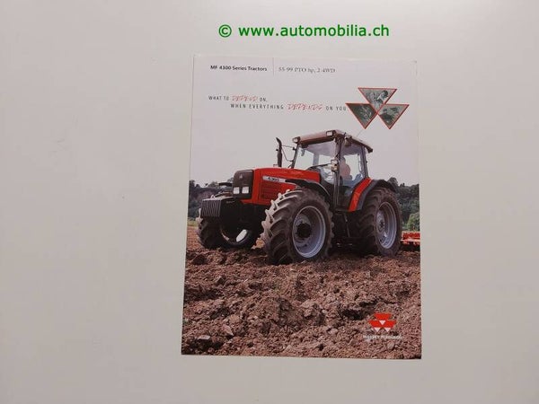 Massey Ferguson MF 4300 Traktor Prospekt englisch