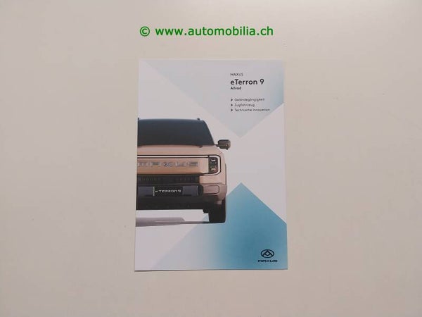Maxus eTerron 9 Allrad Prospekt deutsch
