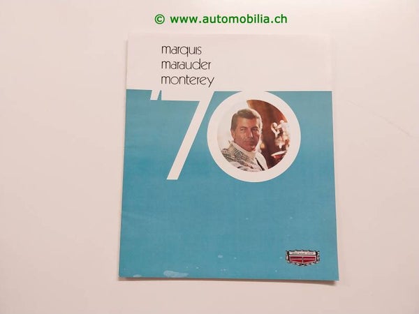 Mercury Modellprogramm 1970 Prospekt englisch