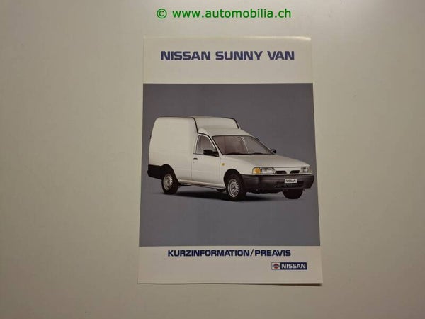 Nissan Sunny Van Prospekt 1991 deutsch