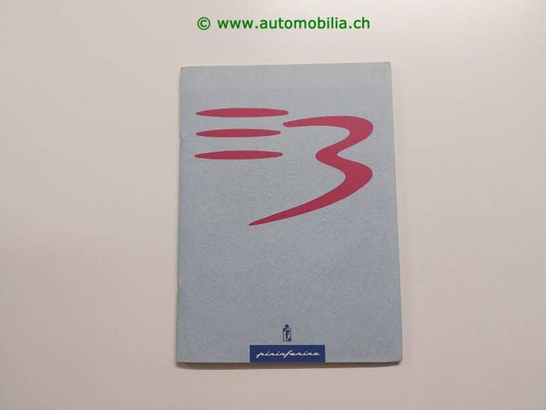 Pininfarina Ethos 3 Concept 1994 Prospekt italienisch